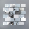 Brushed Dining Room Wall Glass Mosaic Stone and glass Mosaic