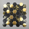Cold spray electroplated glass Mosaic Hexagon Mosaic