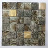 Brushed Dining Room Wall Glass Mosaic Stone and glass Mosaic