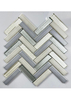 Interior Crack Pattern Glass Mosaic Strip