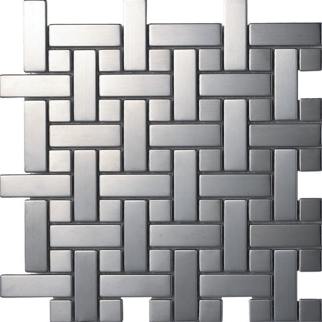 Grey Flat Marble Stainless Steel Mosaic