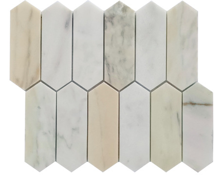 Special Shape Matt Finish Pink Marble Mosaic
