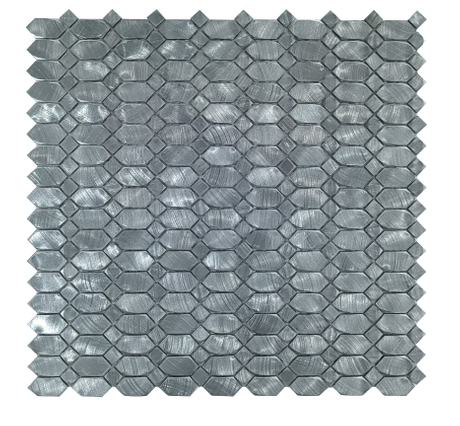 Hexagon Aluminum Mosaic Brown Mosaic Self adhesive metal Mosaic
