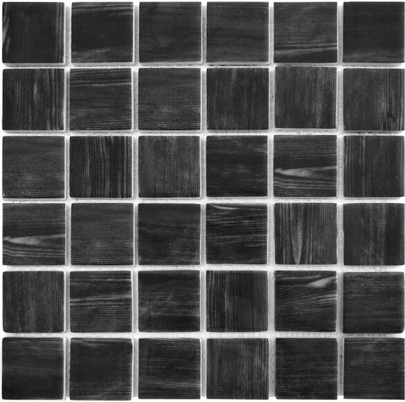 Black Waterproof Recycled Glass Mosaic Backsplash