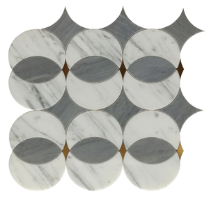 White Home Decoration Waterjet Marble Mosaic For wall