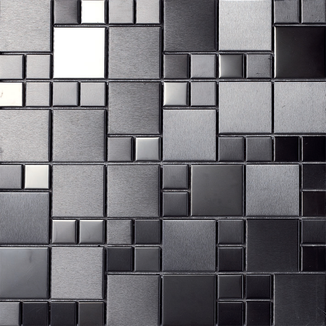 Background Square Square Stainless Steel Mosaic