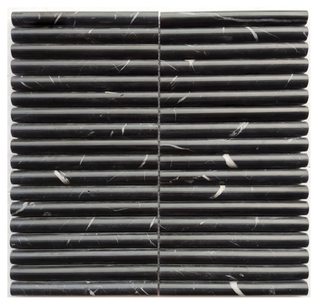 Anti-Static Colors rich Waterjet Marble Mosaic Black Mosaic