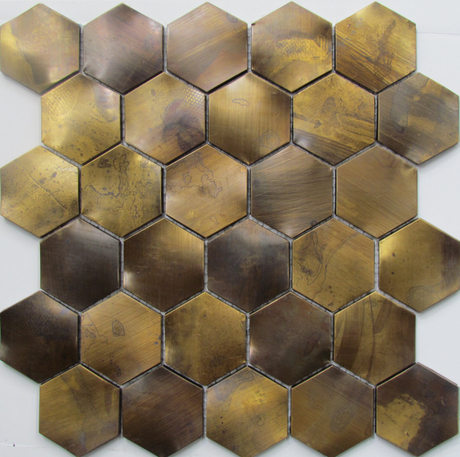 Irregular Modern Copper Mosaic for Background Wall