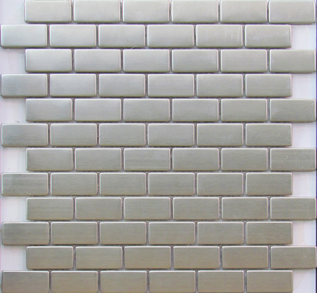 Brown Natural Stainless Steel Mosaic Tiles
