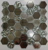 Cold Spray Glass Glossy Golden Square Mosaic