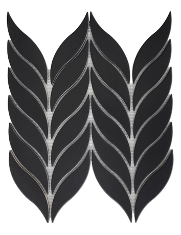 Herringbone Mosaic Black Mosaic