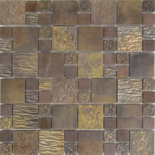 Dining Hall Copper Mirror Mosaic Tiles for Backsplash