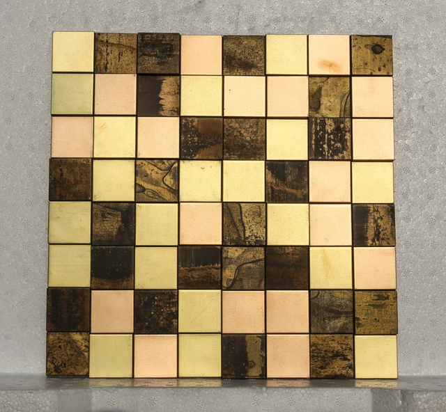 Irregular Golden Copper Mosaic for Backsplash