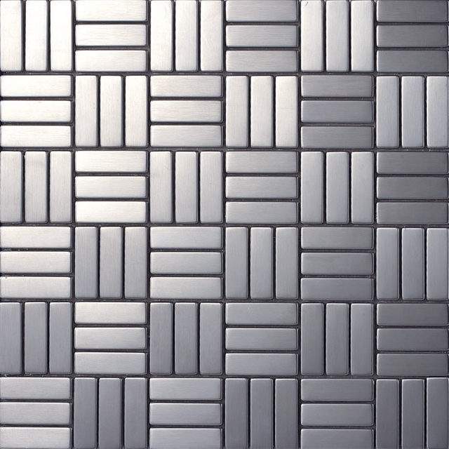 Square Basin Back Wall Stainless Steel Mosaic