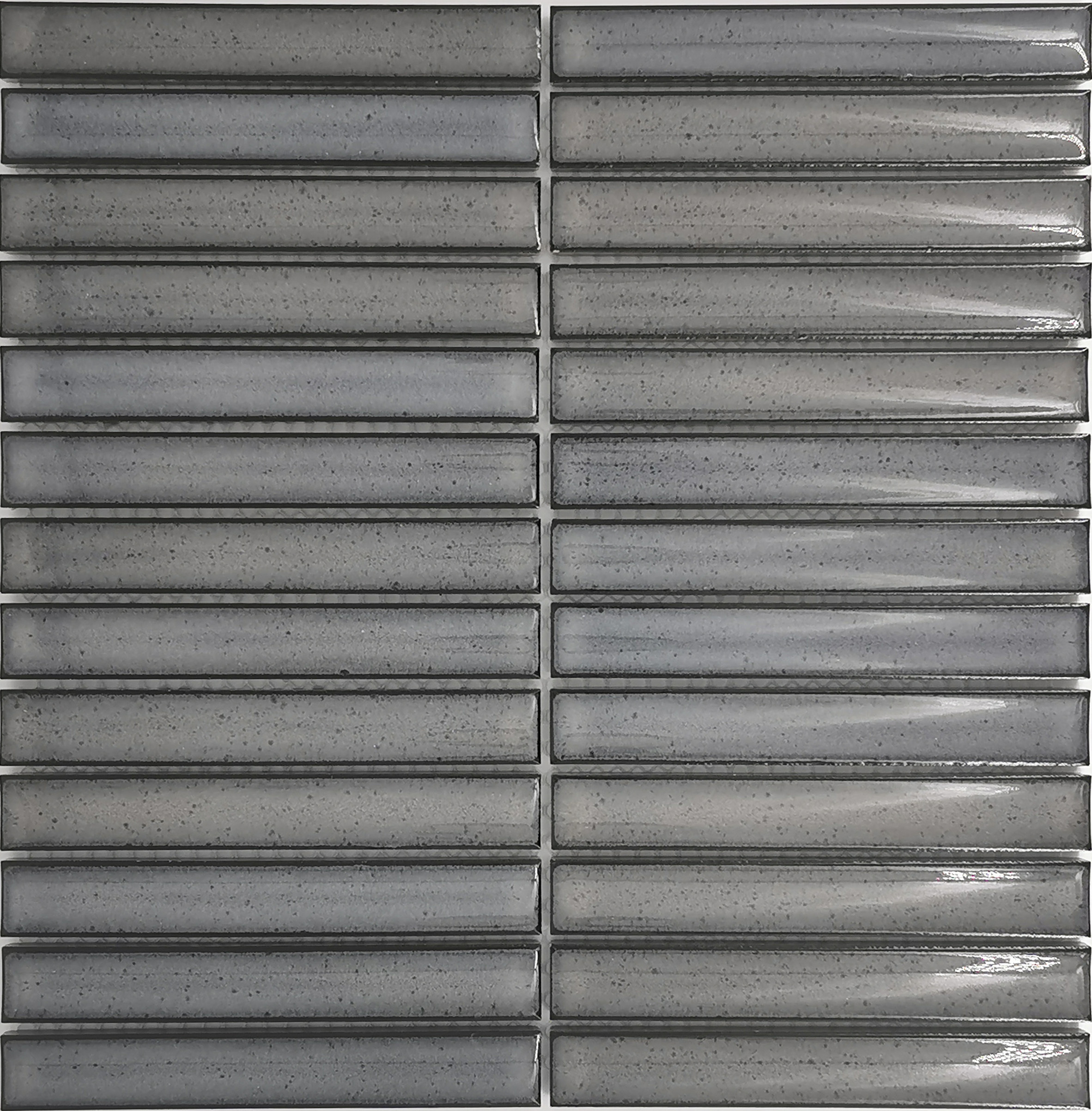 Grey Waterproof Glazed Ceramic Finger Mosaic 