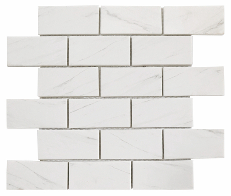 Indoor Decoration White Brick Recycled Glass Mosaic