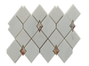 Rhombus Pattern Waterjet Marble Mosaic for Wall Decoration