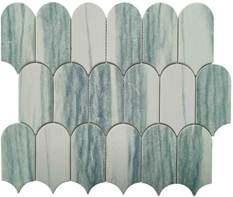 Recycled Blue Diamond Glass Mosaic Tile