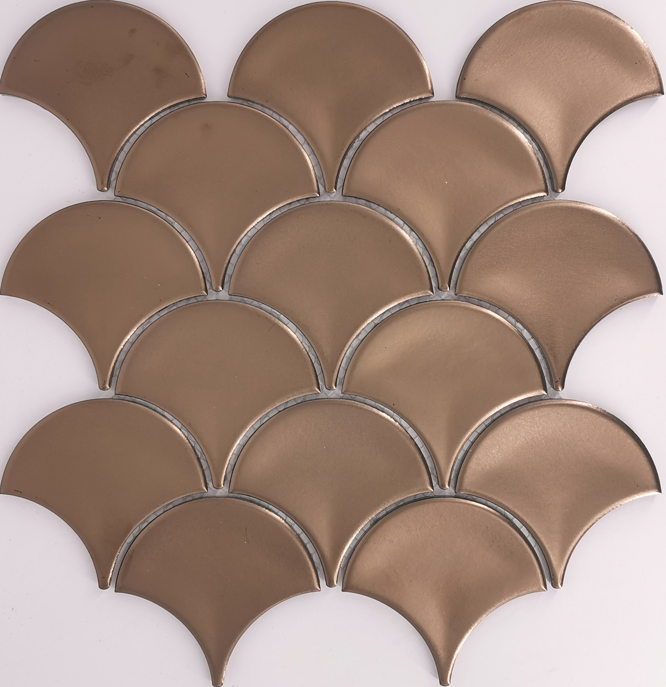 Waterproof Fish Scale Bathroom Glazed Ceramic Mosaic