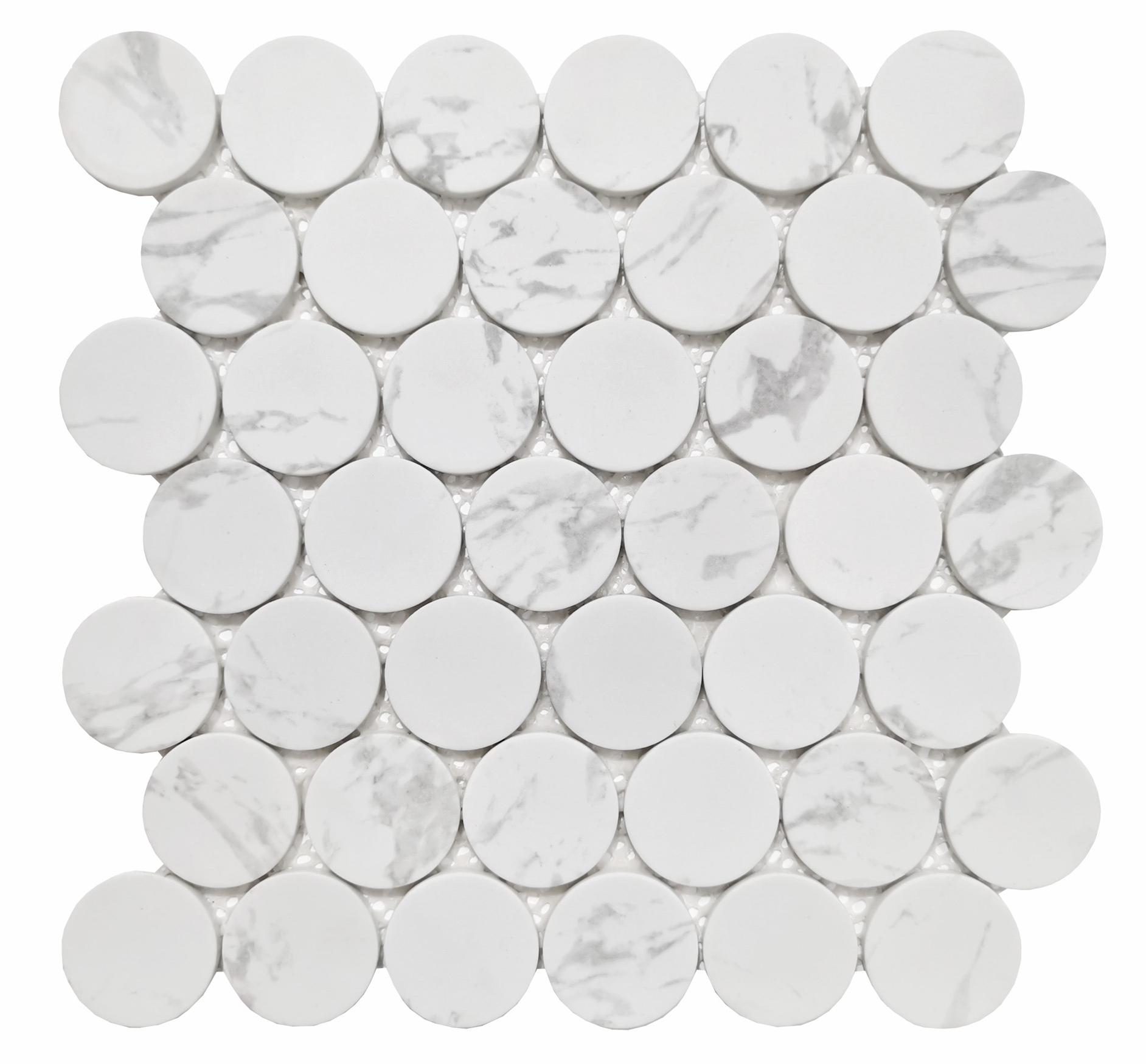 white recycled mosaic