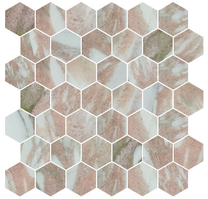 Rosa Norwegian Marble Mosaic Series