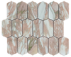 Gourd Shaped Poished Finish Wall Rosa Stone mosaic