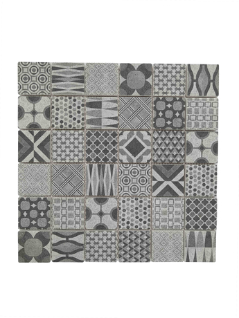 Square light brown living room inkjet glass mosaic tile