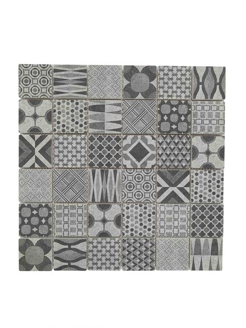 Square light brown living room inkjet glass mosaic tile