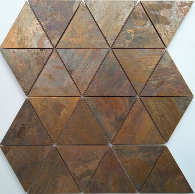 Irregular wall copper mosaic