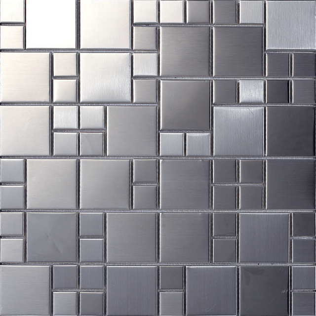 Background Glossy hexagon Stainless Steel Mosaic