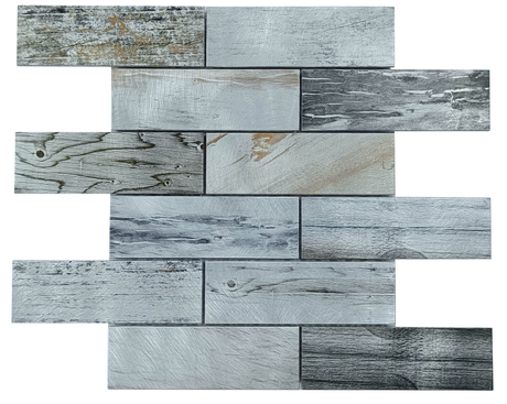 Square Aluminum Mosaic Tile Grey Mosaic