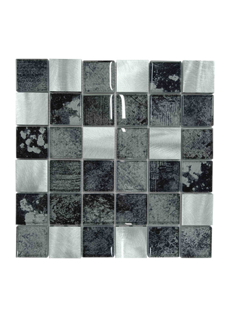 Square black bathroom inkjet glass mosaic tile