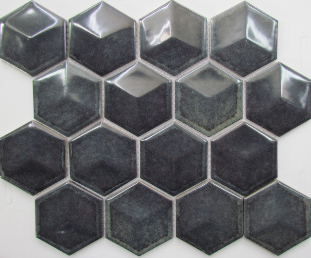 Hexagon Glazed Ceramic Mosaic for Study
