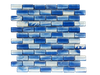 Floor Strip Backsplash Hexagon Laminated Glass Mosaic