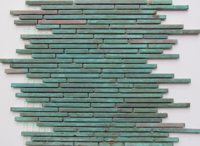 Bronze Style Green Copper Mosaic for Backsplash